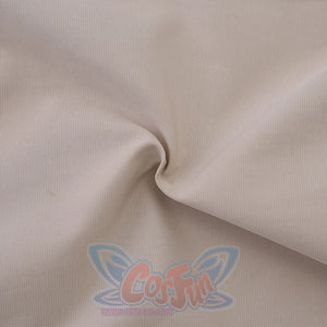 Rudo cosplay costume beige fabric texture close-up showing material quality