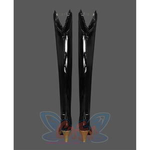 Game Rivals Emma Frost Cosplay Boots, there is a zipper on the back of the boots.