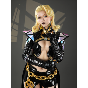 Game Rivals Emma Frost Cosplay Costume, the overall design of the outfit is bold, accented with laser-cut material.