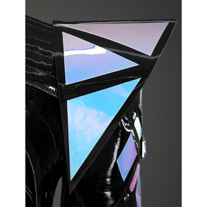 Game Rivals Emma Frost Cosplay Costume, black PU leather overcoat, accented with laser-cut pauldrons.