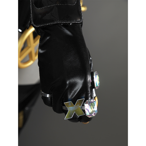 Game Rivals Emma Frost Cosplay Costume, his includes X-shaped ring and gemstone rings.