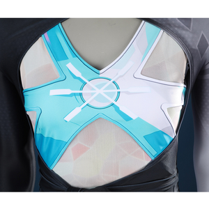 Game Rivals Luna Snow Cosplay Costume, the bodysuit is made from milk silk and spandex mesh.