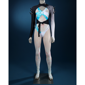 Game Rivals Luna Snow Cosplay Costume, the top features a black and white gradient from right to left.
