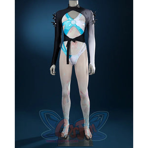Game Rivals Luna Snow Cosplay Costume, the top features a black and white gradient from right to left.