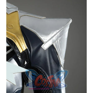 Game Rivals Ororo Munroe Cosplay costume's silver and gold metal decorative shoulder armor is sharp and three-dimensional.