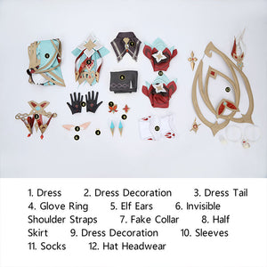 Genshin Impact Alice Cosplay Costume Hexenzirkel Witch Outfit N09765