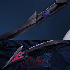 Genshin Impact Durin cosplay costume tail accessories dark gray surface pink blue gem details