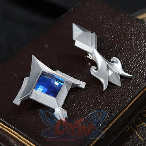 Yelan Cosplay Costume silver decorative accessories with blue gem for Tranquil Banquet outfit