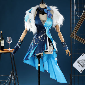 Genshin Impact Yelan Cosplay Costume Tranquil Banquet Outfit N09764