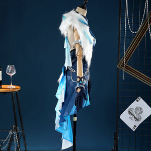 Genshin Impact Yelan Cosplay Costume Tranquil Banquet Outfit N09764