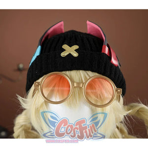 Genshin Impact Jahoda Cosplay Costume glasses, gold frame, orange lenses