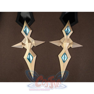 Genshin Impact Varka cosplay costume pendant accessories with gold star design and turquoise crystals