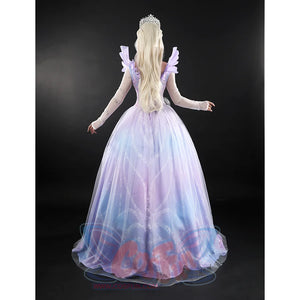 Glinda Cosplay Costume Premium Version, showcasing a large skirt design.