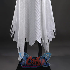 Dark Souls III Dark Sun Gwyndolin Cosplay Costume Skirt, made with white jacquard fabrics for added texture, featuring an asymmetrical hem design.