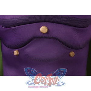 Gyro Zeppeli cosplay purple top midsection with brass buttons and embroidered pattern