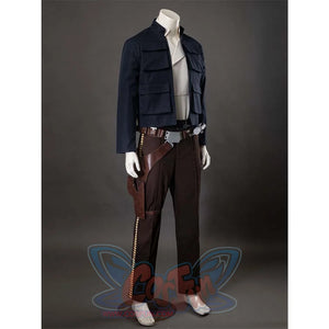 Side view with the jacket partially open, revealing more of the beige inner shirt. Shows the detailed design of the jacket and belt.