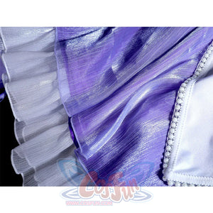 Emily cosplay dress, hem and fabric detail – Close-up of skirt bottom and fabric finish.