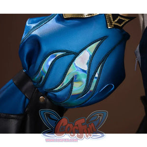 Honkai: Star Rail Cerydra Cosplay Costume used lantern sleeves and laser fabric decoration.
