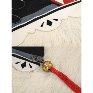 Sparkle cosplay cuff with rabbit motif and golden bell pendant with red tassel accessory