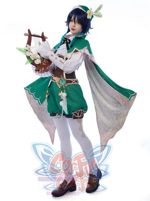 Genshin Impact Venti Barbatos Cosplay Costume Jacquard Version C00442 Aa Costumes