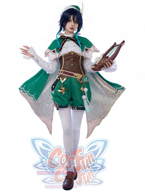 Genshin Impact Venti Barbatos Cosplay Costume Jacquard Version C00442 Aa Costumes