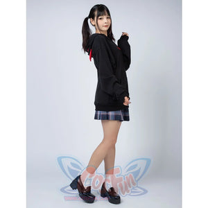 Little Devil Wings Character Oversize Hoodie Sweatshirt Mp005920