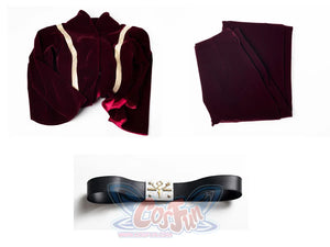 Halloween Padme Amidala cosplay costume sets the velvet jacket and folded pants.
