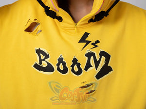 Cosfun Original Cute Electric Critter Yellow Grunge Cosplay Full Zip Hoodie A00006 Sweatshirt