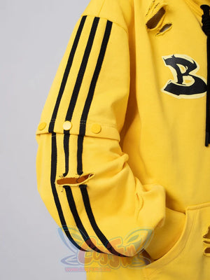 Cosfun Original Cute Electric Critter Yellow Grunge Cosplay Full Zip Hoodie A00006 Sweatshirt