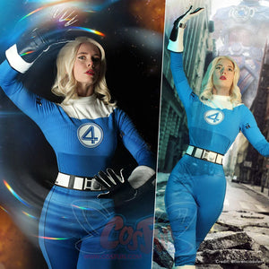 Invisible Woman cosplayer collage