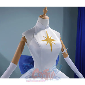 Knights of Guinevere Ballet Dress Cosplay Costume, adorned with golden starlight on the chest.