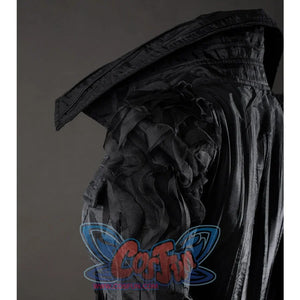 Wicked: For Good Elphaba Cosplay costume shoulder view, there is lace decoration on each shoulder and bring rich texture.