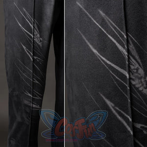 Wicked: For Good Elphaba Cosplay costume pants is black and gray with a white scratched texture on each leg.