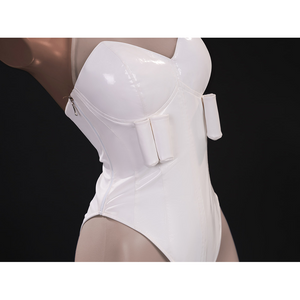 New Panty & Stocking with Garterbelt Gunsmith Cosplay Costume, white sleeveless bodysuit.