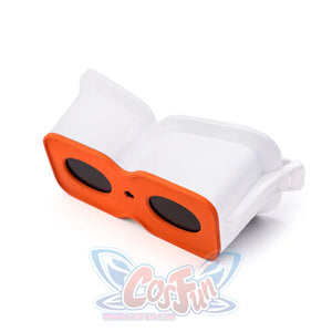 New Panty & Stocking with Garterbelt Gunsmith Cosplay Costume, white and orange accessory goggles.