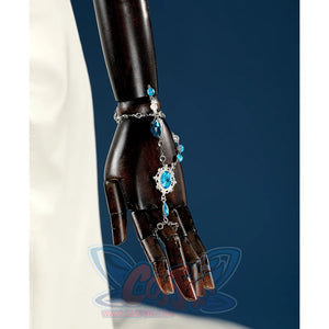 Nu: Carnival Edmond Cosplay Costume, the bracelet is made of blue gems and white rhinestones.