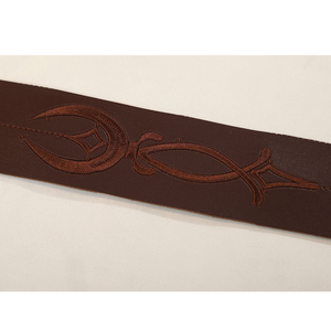 Nu: Carnival Edmond Cosplay Costume, wide dark-colored waist belt that accentuates the waistline.