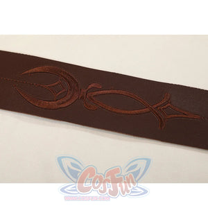 Nu: Carnival Edmond Cosplay Costume, wide dark-colored waist belt that accentuates the waistline.