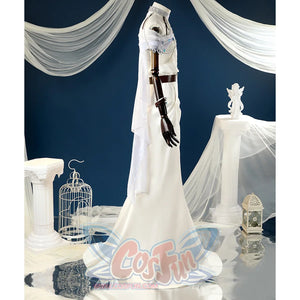 Nu: Carnival Edmond Cosplay Costume, dress flows backward into a soft train-like silhouette.