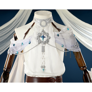 Nu: Carnival Edmond Cosplay Costume, high-neck collar with metallic decorative elements and a pendant.
