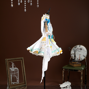 Nu: Carnival Garu Cosplay Costume, side view showing the fluffy skirt and a decoration ribbon.