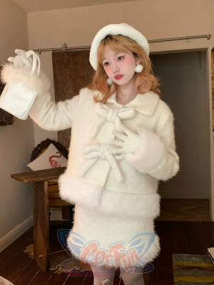 Autumn And Winter Cute Tweed Set Jacket / S