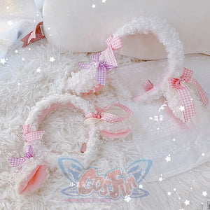 Sweet And Lovely Lolita Lamb Ear Hairband White / Small