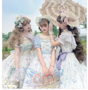 Vintage Elegant Floral Lolita Dress S22186