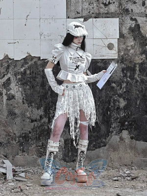 Stereo Cotton Turtleneck Punk Top - cosfun