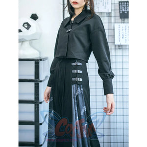 Chinese Style Stitched Wide Leg Pants Retro High Waist Hanging Feeling Loose Pants S20198 Pants