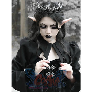 Classic Gothic Woolen Bat Collar Dark Style Coat