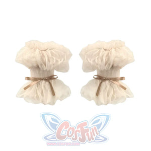 Rococo Duchess Elegant Boned Corset Waist-Cinching Top Mesh Puff Sleeves / S