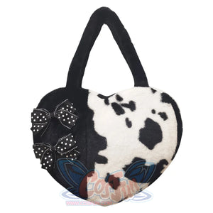 Lovely Lolita Heart-shaped Cow Handbag