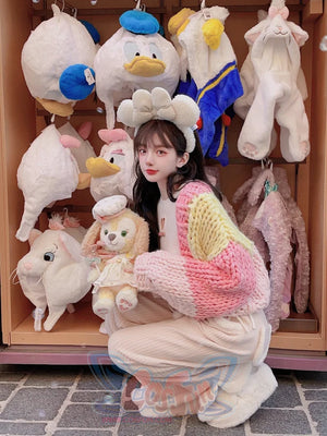 Autumn And Winter Sweet Girl Splice Sweater Coat L